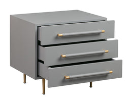 Trident Grey Nightstand - UK