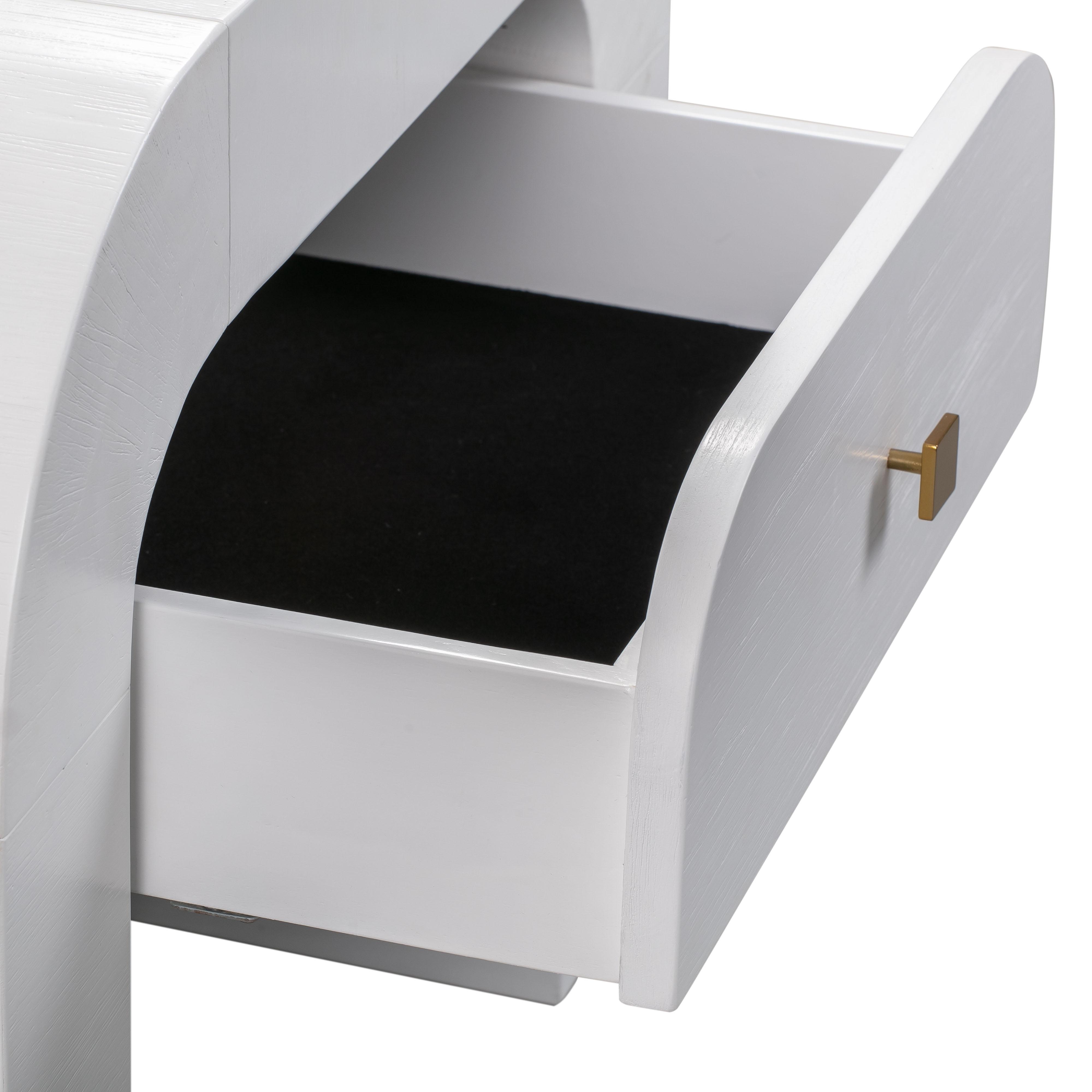 Hump White Nightstand - UK