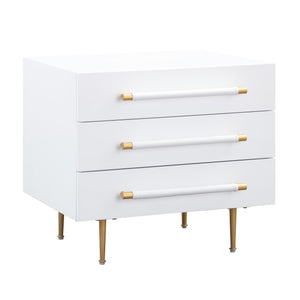 Trident White Nightstand - UK