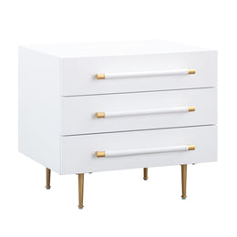 Trident White Nightstand - UK