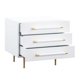 Trident White Nightstand - UK