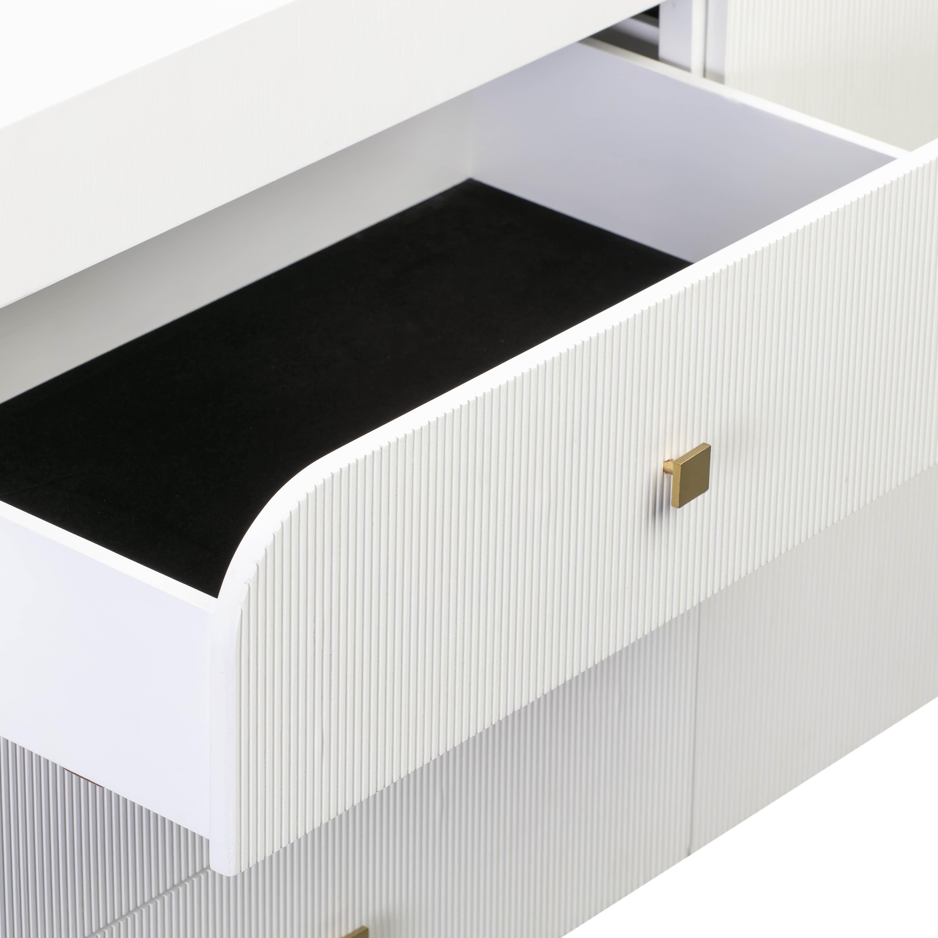 Hump 6 Drawer White Dresser - UK