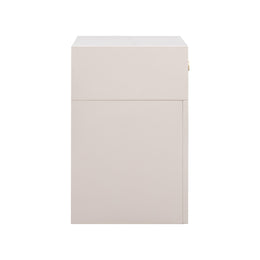 Suzie Cream & Rattan Nightstand - UK