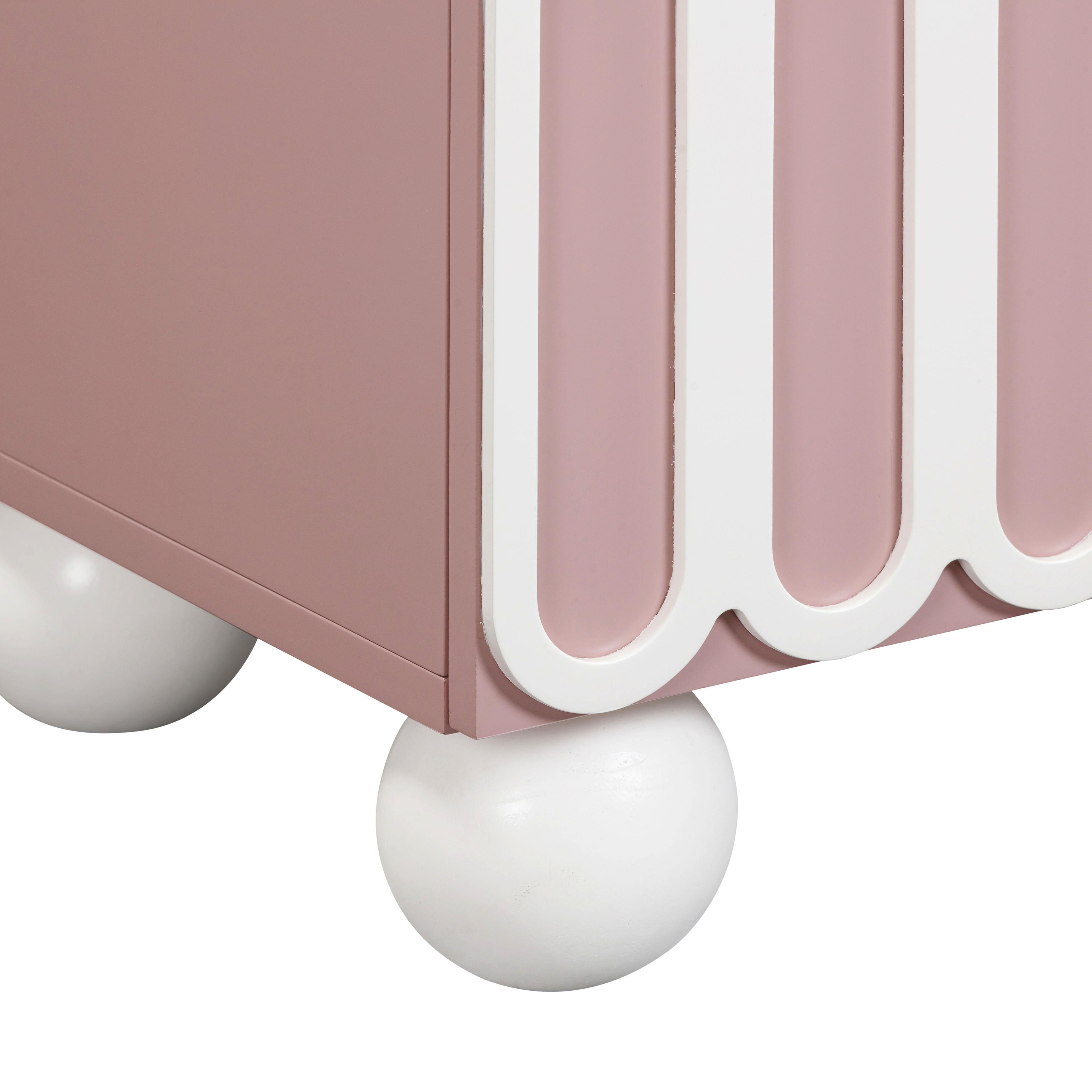 Tori Motif Mauve Nightstand - UK