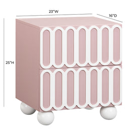 Tori Motif Mauve Nightstand - UK