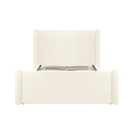 Athara Cream Velvet Queen Bed