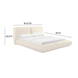 Romp Cream 100% Recycled Linen Queen Bed