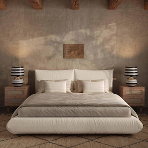 Romp Cream 100% Recycled Linen UK Super King Bed