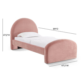 Moon Rose Upcycled Chenille Twin Bed