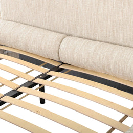 Murielle Cream Heavy Knubby Boucle Queen Bed
