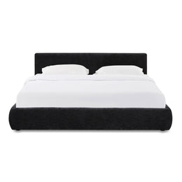 Isla Black Textured Velvet King Bed