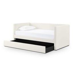 Alice Cream Linen Twin Trundle Bed