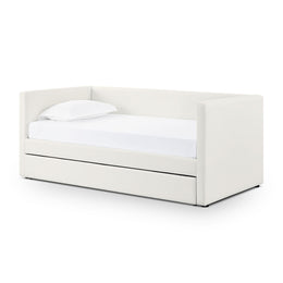 Alice Cream Linen Twin Trundle Bed