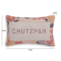 Chutzpah Jacquard Woven Pillow
