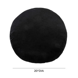 Potter 20 Inch Black Velvet Pillow