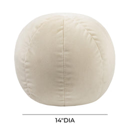 Boba 14 Inch Cream Velvet Pillow