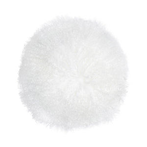 New Zealand White Sheepskin 16 Inch Round Pillow