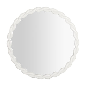 Agnes Cream Round Mirror