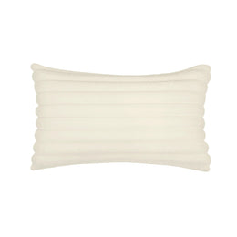 Furry Cream Vegan Fur Rectangular Accent Pillow
