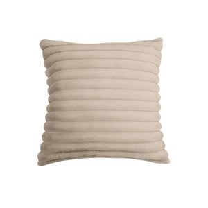 Furry Taupe Vegan Fur Square Accent Pillow