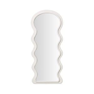 Rhodes Cream Velvet 70" Floor Mirror