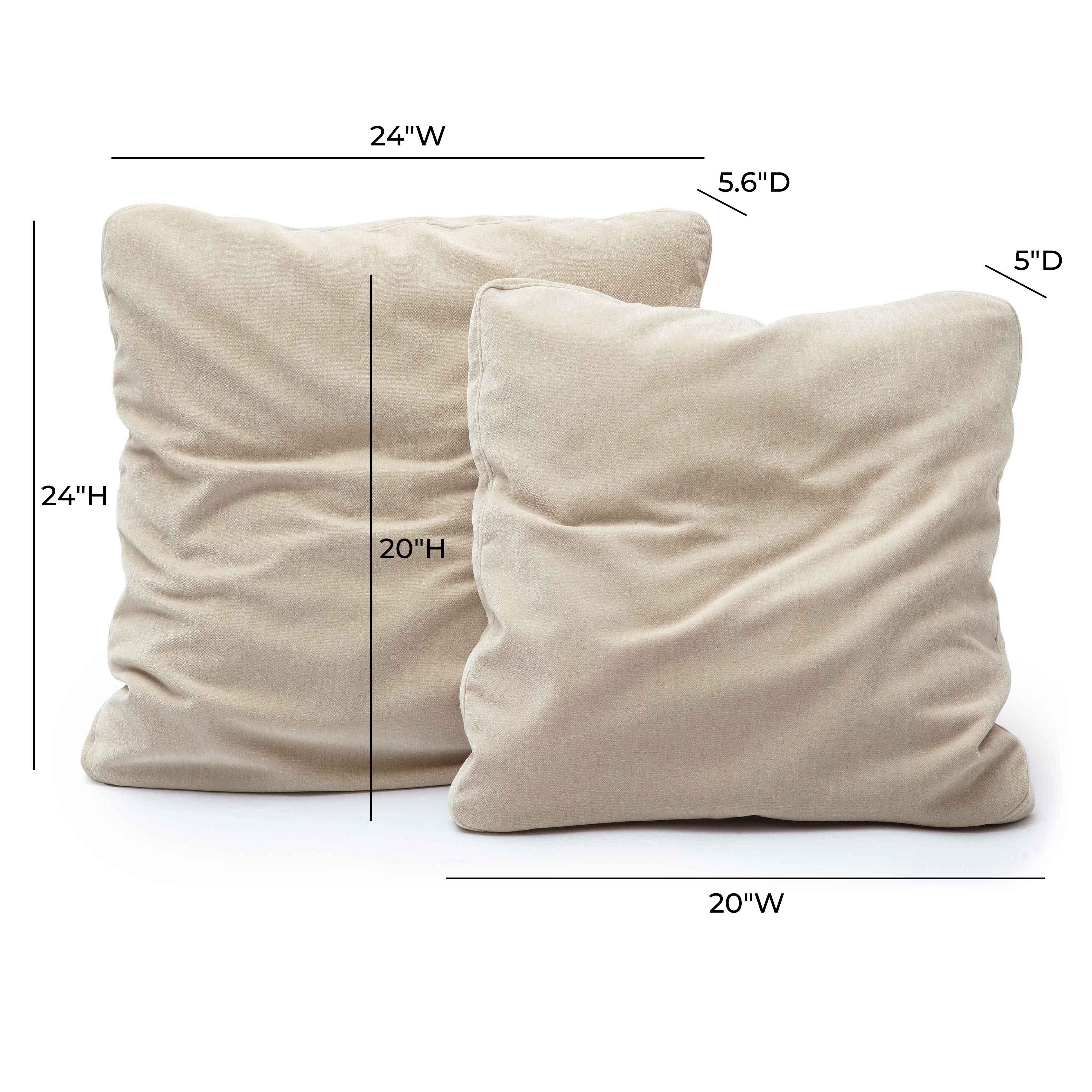 Tipsy Taupe Upcycle Chenille 24" x 24" Square Floppy Pillow