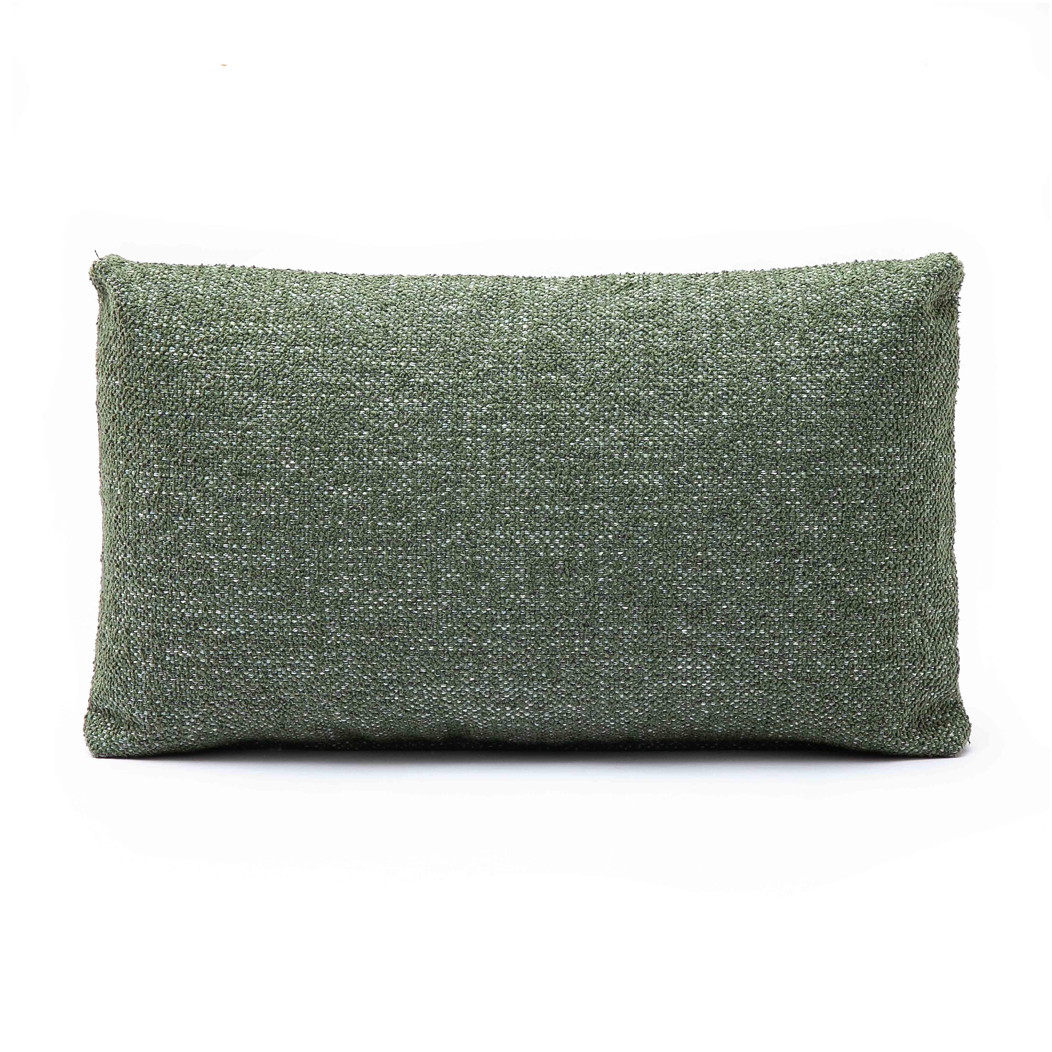 Malolo Green Basketweave 20”x12" Rectangular Vegan-Down Pillow - COVER