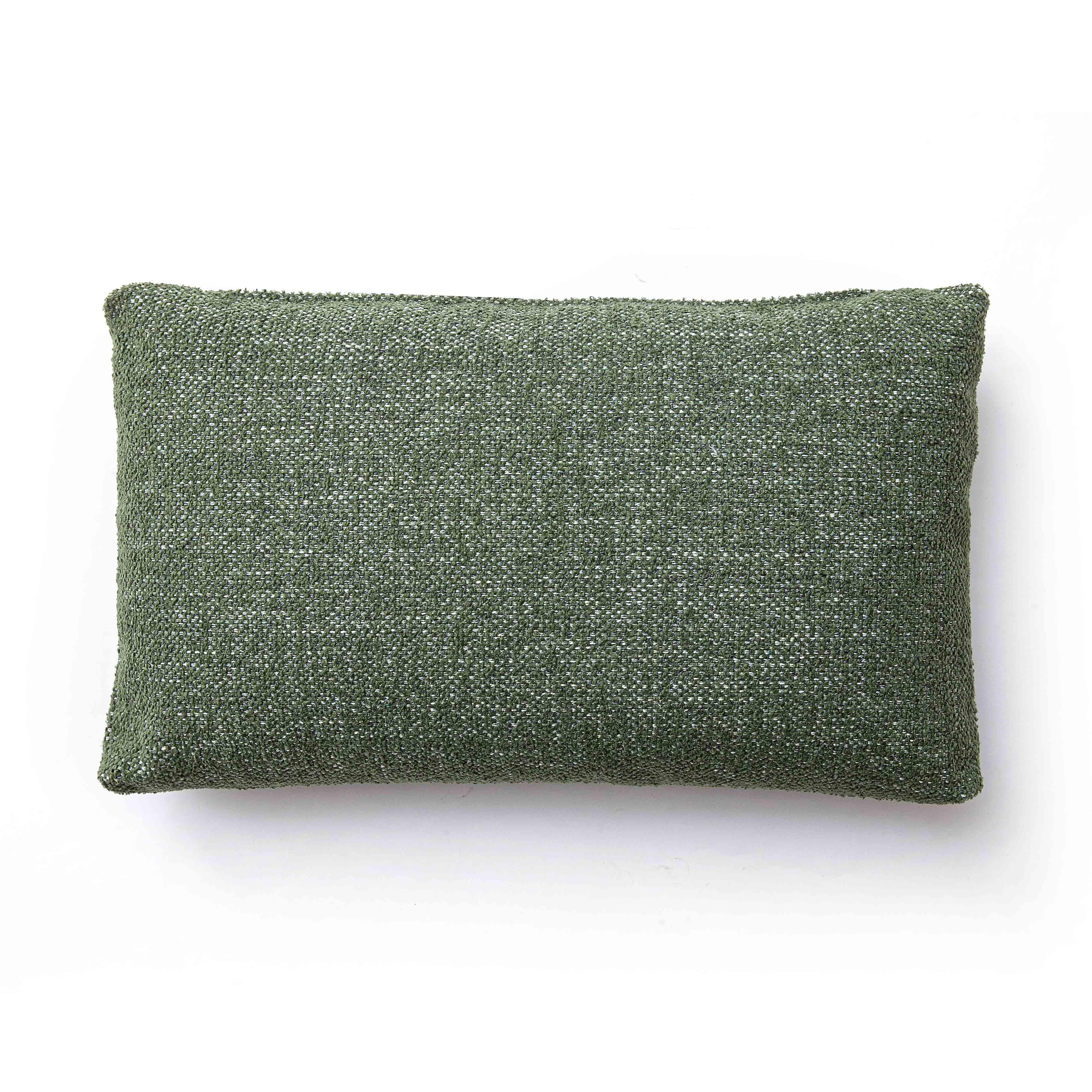 Malolo Green Basketweave 20”x12" Rectangular Vegan-Down Pillow - COVER