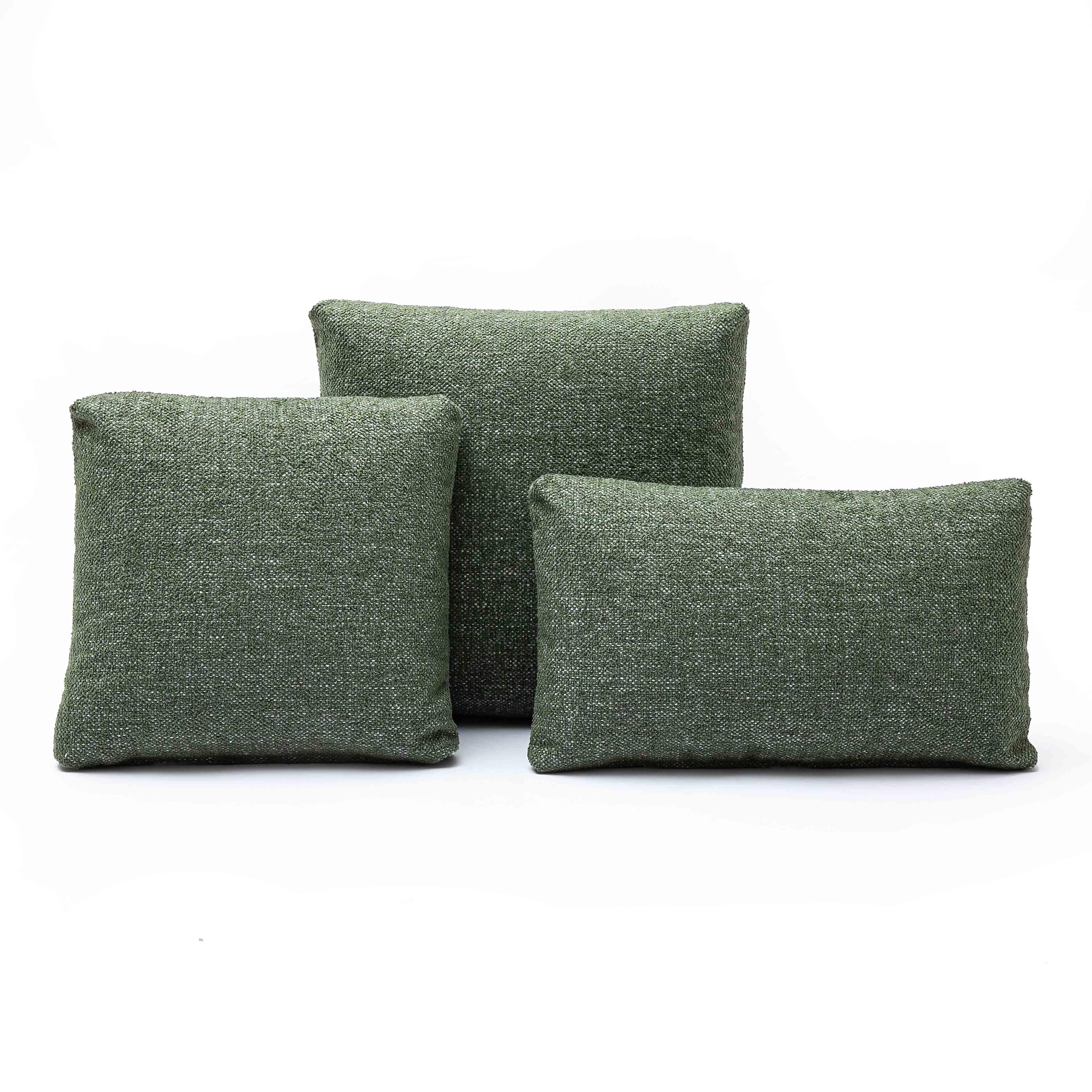 Malolo Green Basketweave 20 x 12 inch Rectangular Vegan-Down Pillow