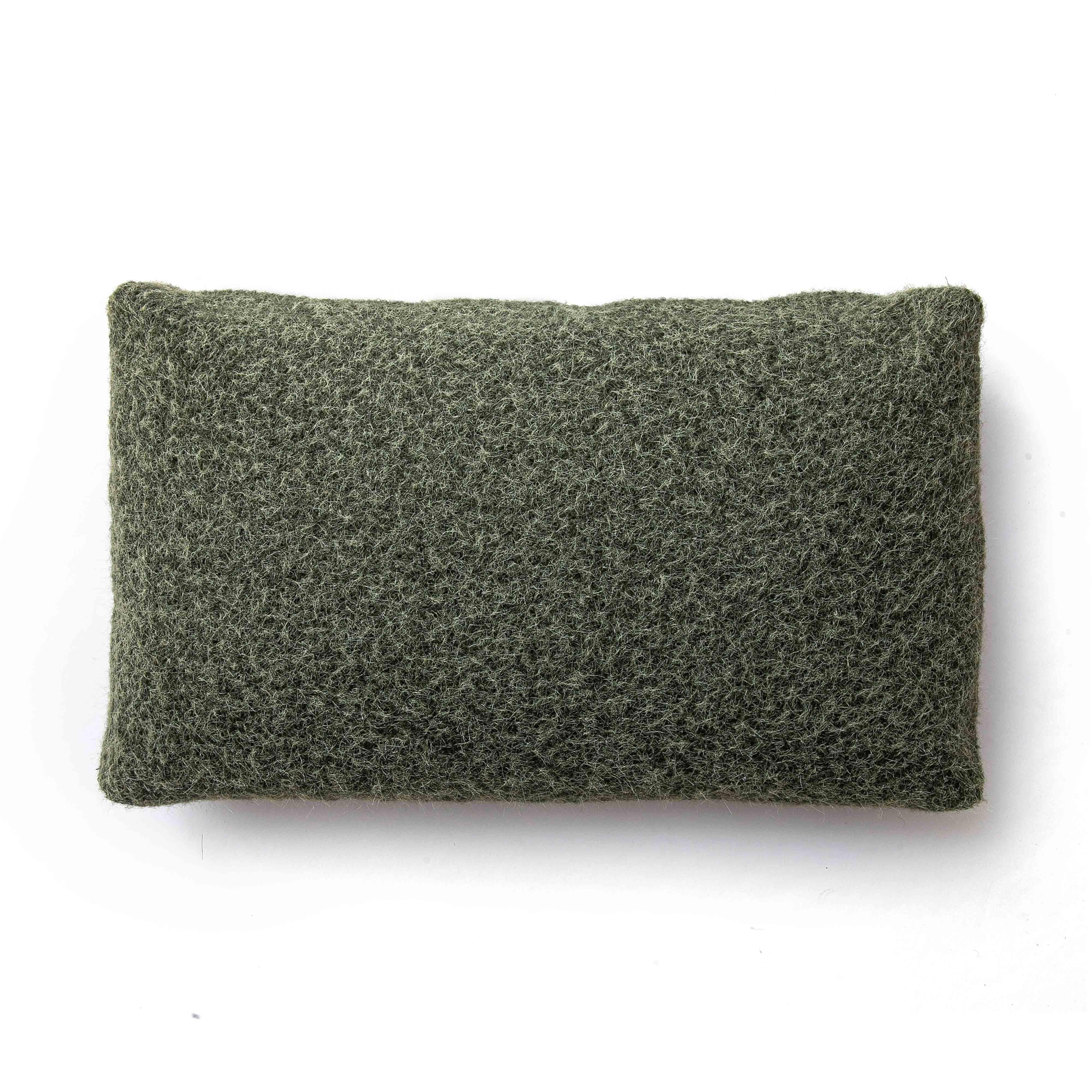 Malolo Green Long Mohair 20 x12 inch Rectangular Vegan-Down Pillow - COVER