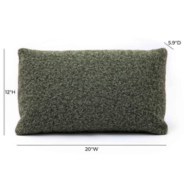 Malolo Green Long Mohair 20 x 12 inch Rectangular Vegan-Down Pillow