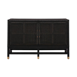 Amara Charcoal Woven Rattan Buffet