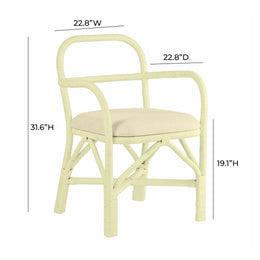 Ginny Cream Rattan Dining Chair