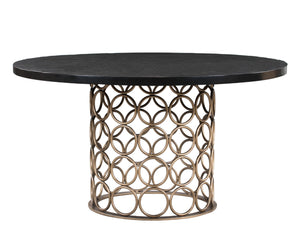 Valentina Brass Round Dining Table - UK