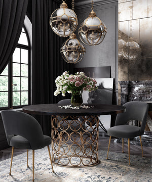 Valentina Brass Round Dining Table - UK
