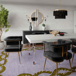 Astrid Grey Velvet Chair - UK