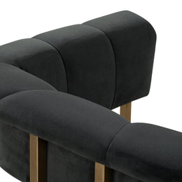 Astrid Grey Velvet Chair - UK