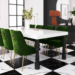 Beatrix Green Velvet Side Chair - UK