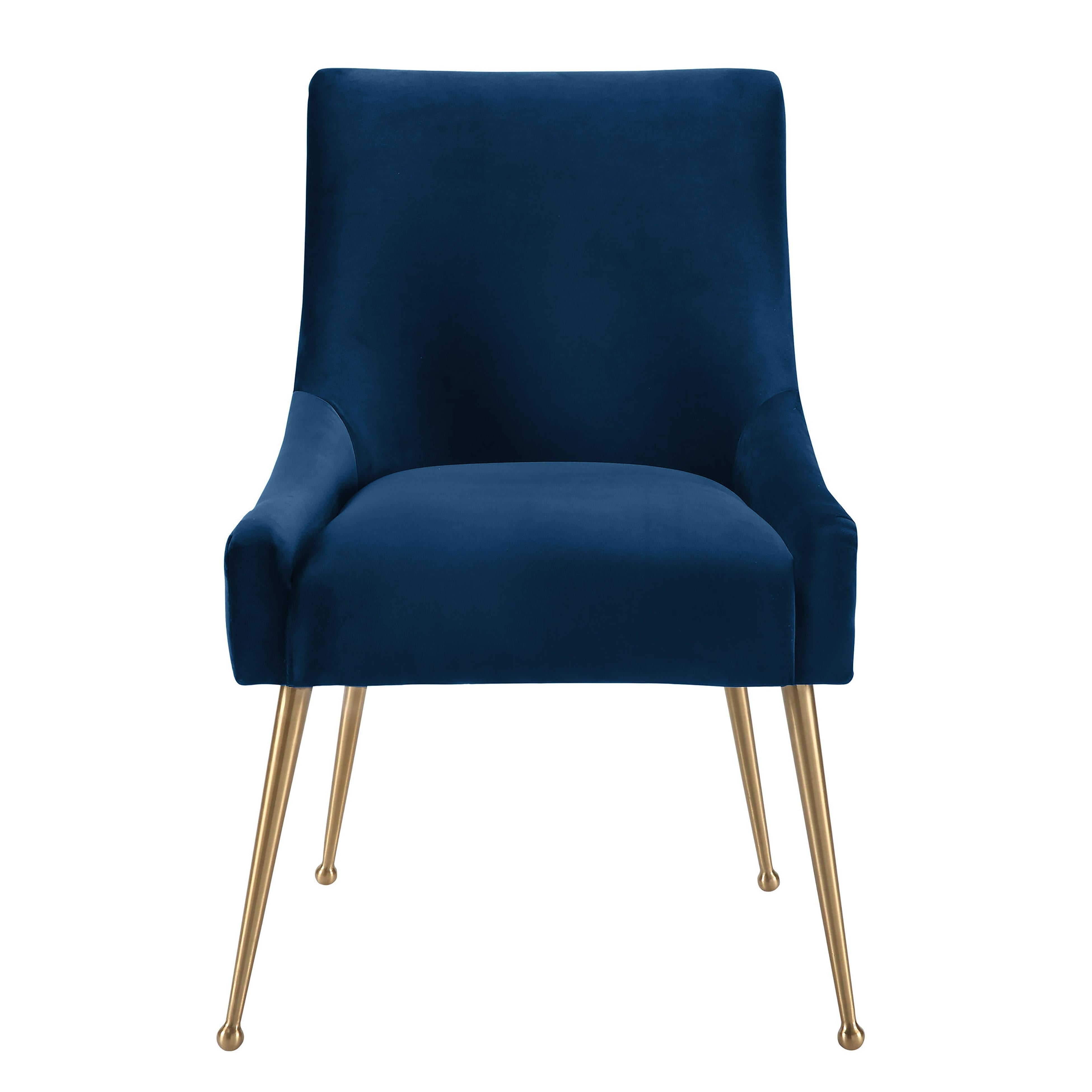 Beatrix Navy Velvet Side Chair - UK