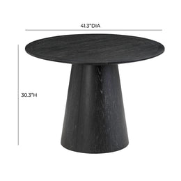 Sahara Black Oak Round Dining Table - UK