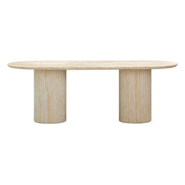 Brut Travertine Pattern Indoor/Outdoor Dining Table
