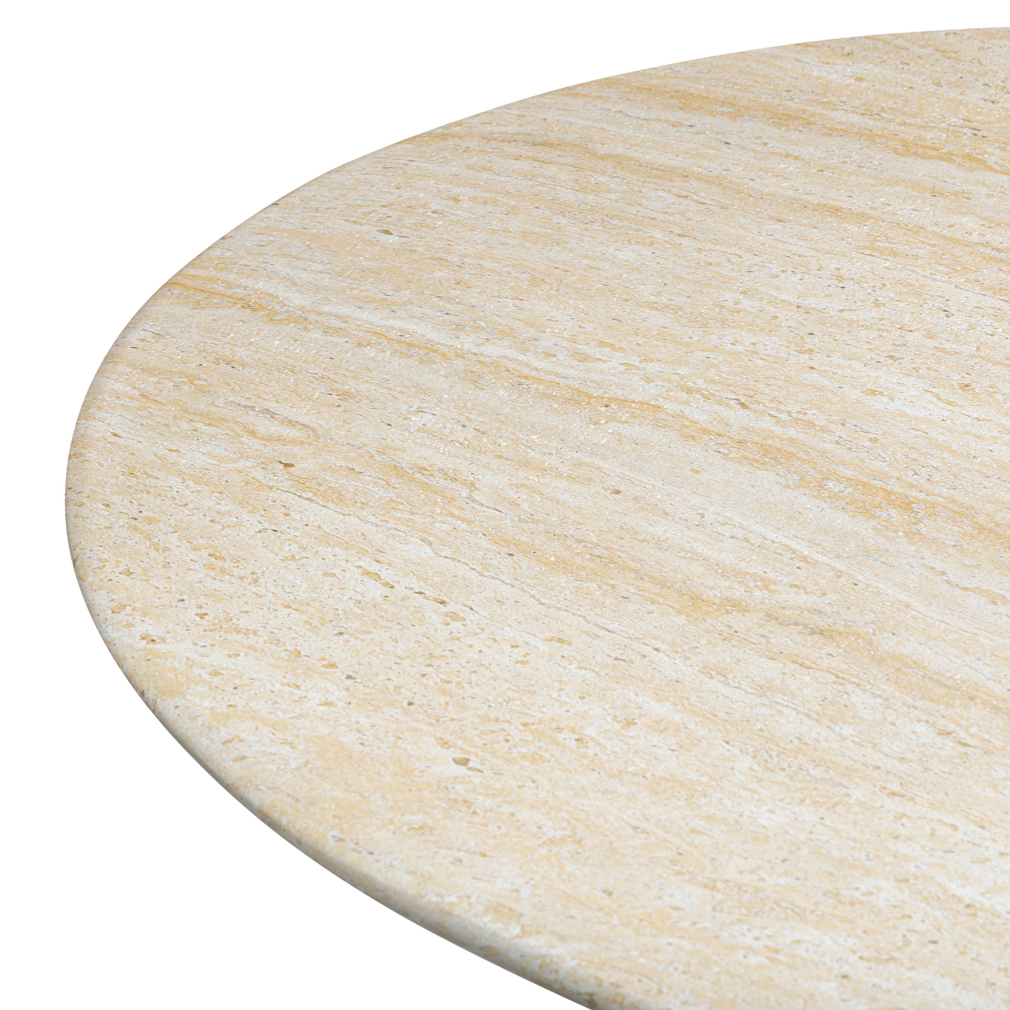 Brut Travertine Pattern Indoor/Outdoor Dining Table