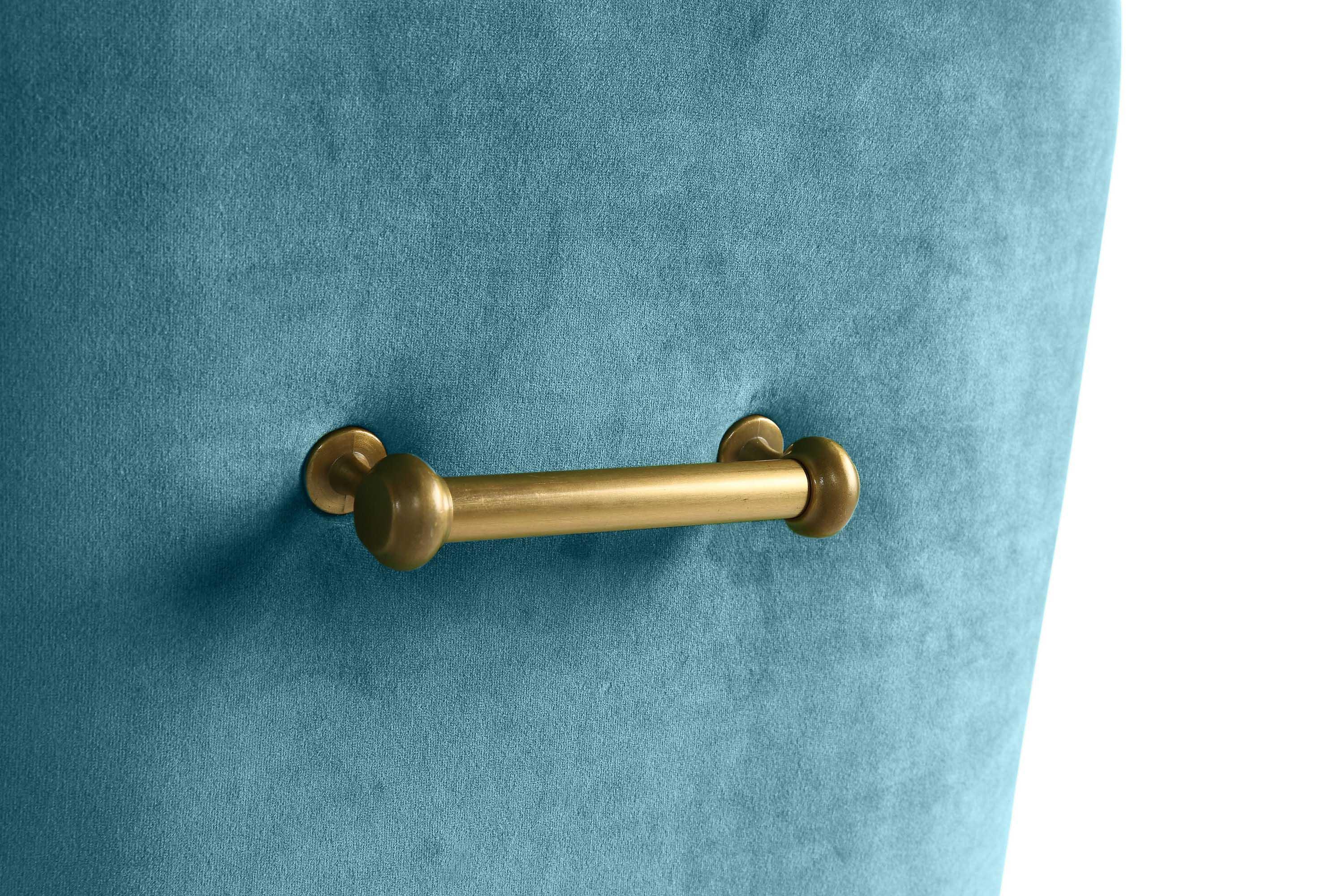 Beatrix Sea Blue Velvet Side Chair - UK