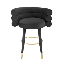 Betty Black Velvet Counter Stool - UK