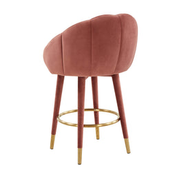Myla Salmon Swivel Counter Stool