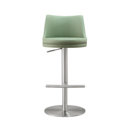 Reagan Sea Foam Green and Silver Adjustable Stool - UK