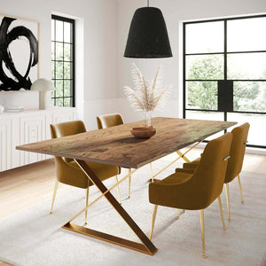 Beatrix Cognac Velvet Side Chair - UK