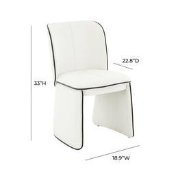 Kinsley Cream Performance Vegan Leather Dining Chair