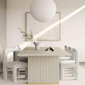 Hazel Grey Boucle Dining Chair