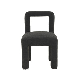 Hazel Black Boucle Dining Chair - UK